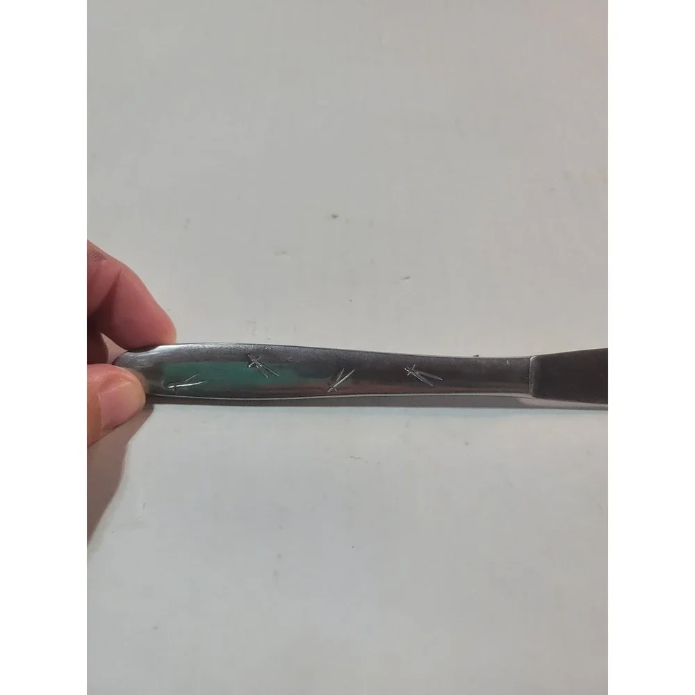 Vintage‎ Mid Century Modern Stainless Steel Dinner Etched knife sharpener Japan